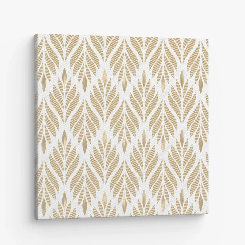 Canvas print gold leaf pattern seamless design