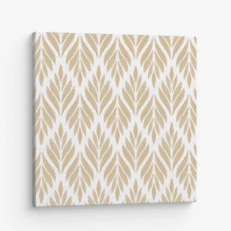 Canvas print gold leaf pattern seamless design • Wallissimo®