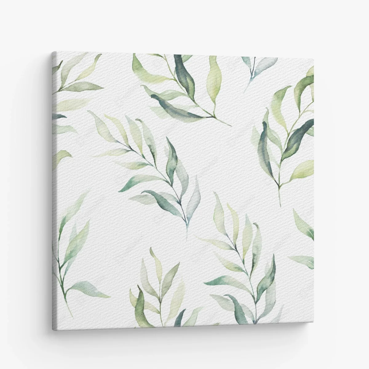 Canvas print soft watercolor eucalyptus leaves pattern ⁕ Wallissimo® Canvas print soft watercolor eucalyptus leaves pattern ⁕ Wallissimo®