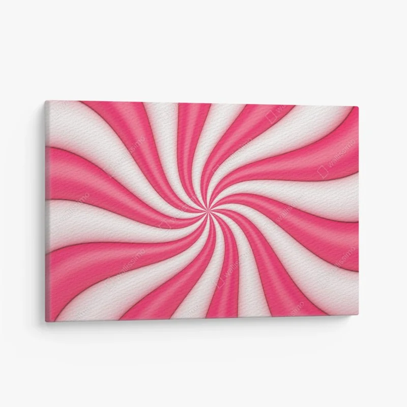 Canvas print pink candy swirl spiral