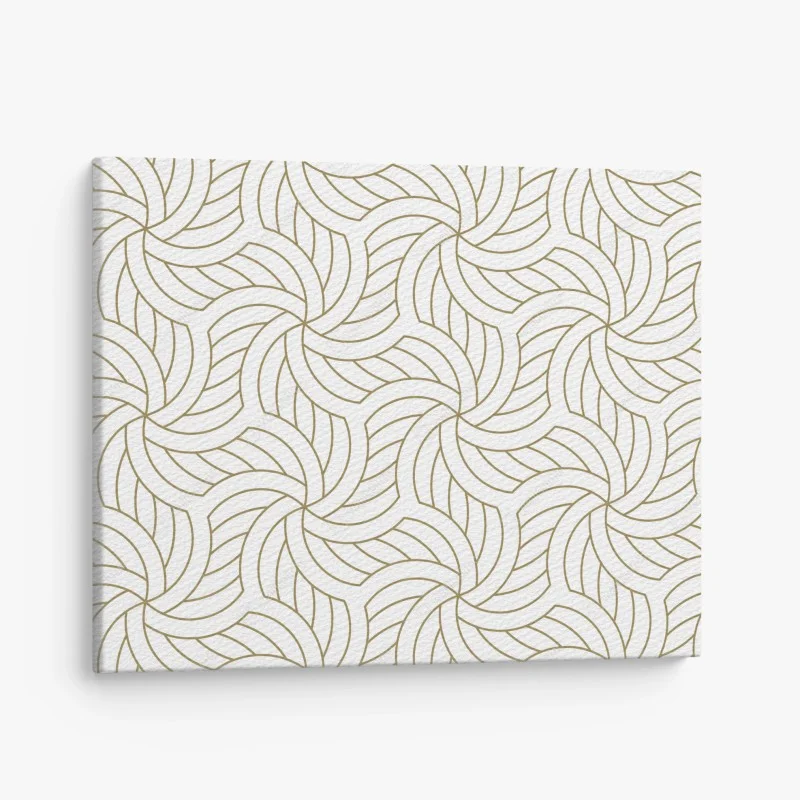 Canvas print gold geometric swirl pattern