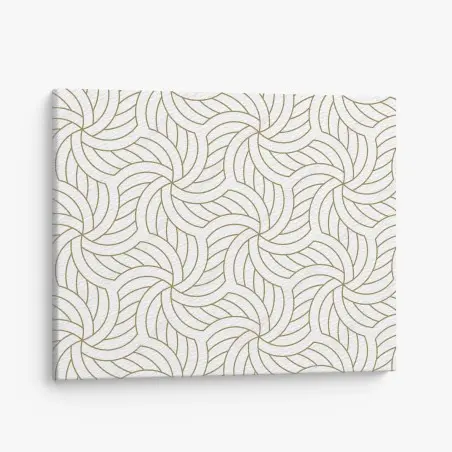 Canvas print gold geometric swirl pattern • Wallissimo®