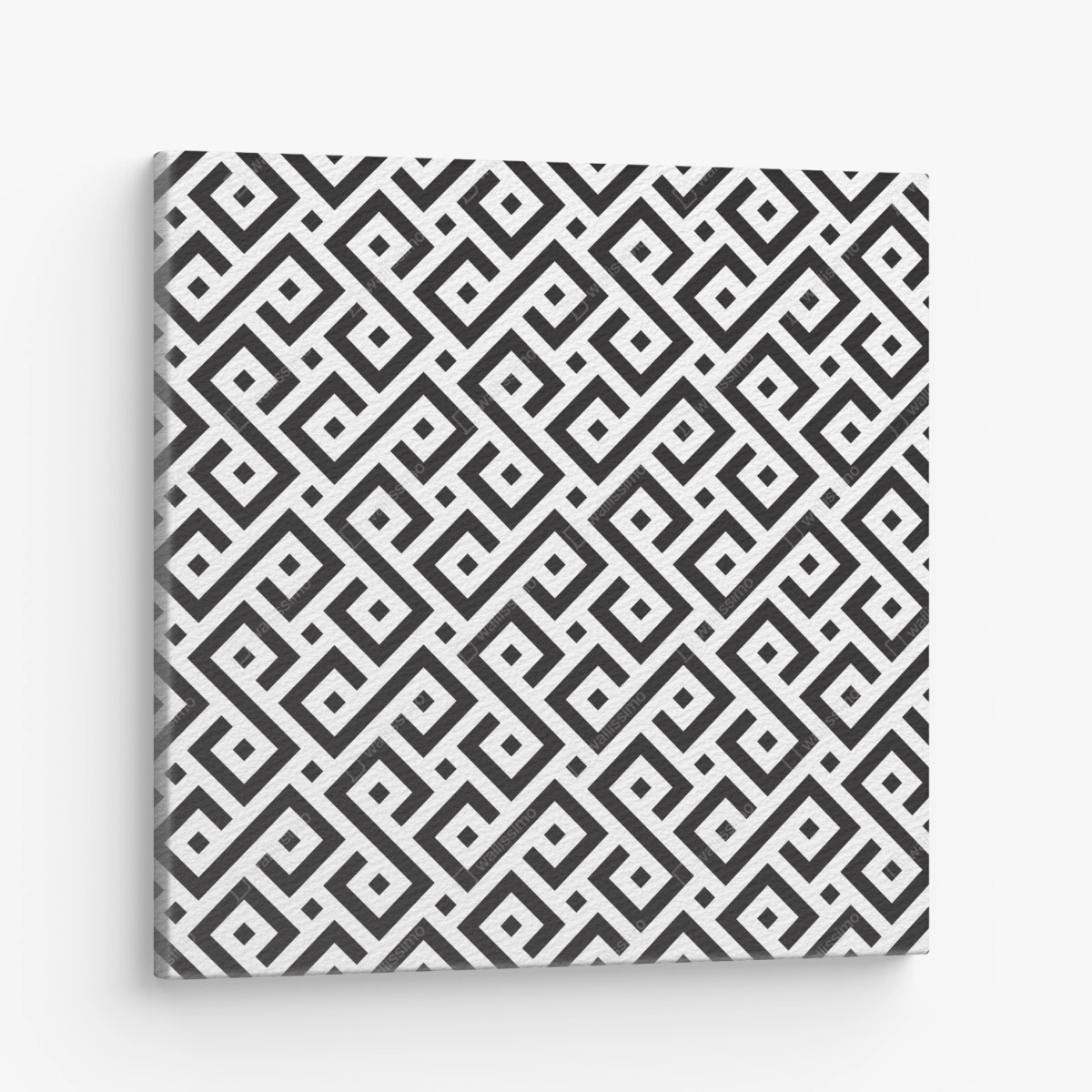 Canvas print timeless black and white geometric pattern • Wallissimo®