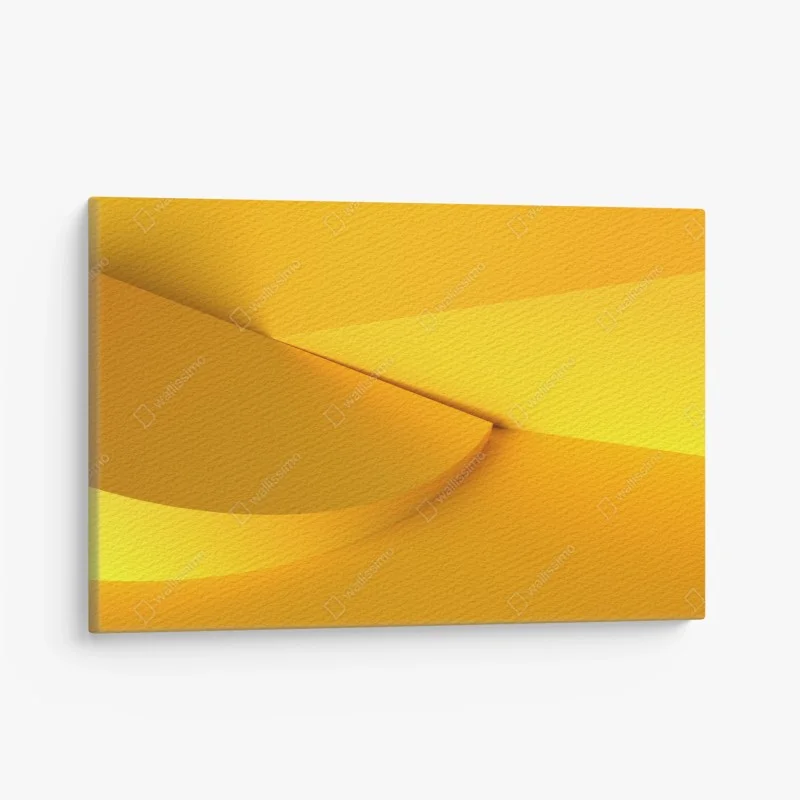 Canvas print yellow geometric 3d abstract composition
