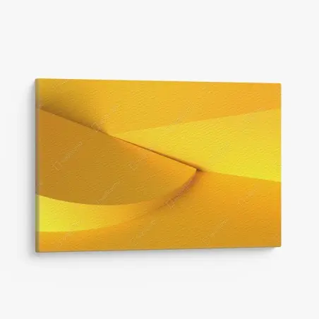 Canvas print yellow geometric 3d abstract composition • Wallissimo®