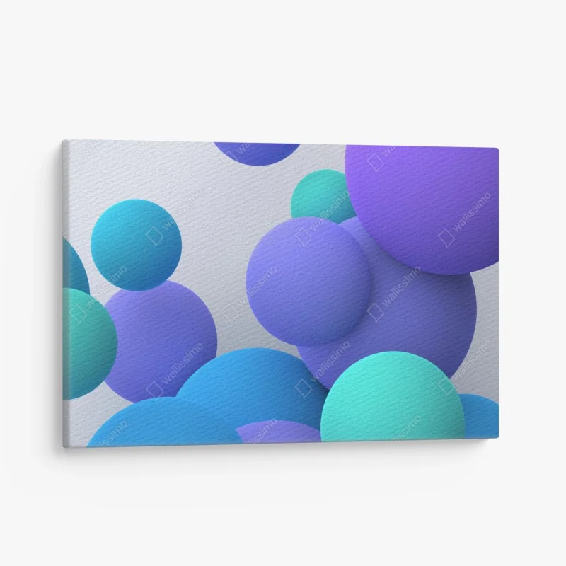 Canvas print colorful 3d floating spheres abstract art