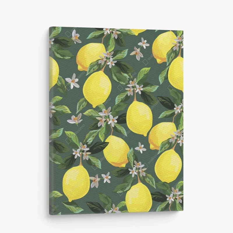 Canvas print lemon blossom botanical print