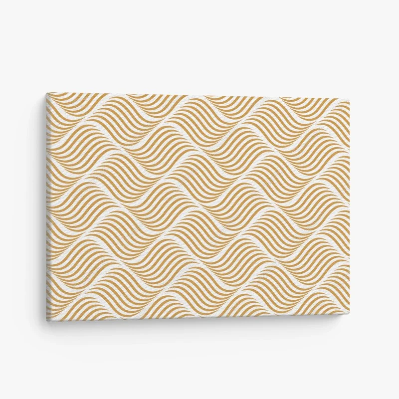 Canvas print golden wave pattern wall art