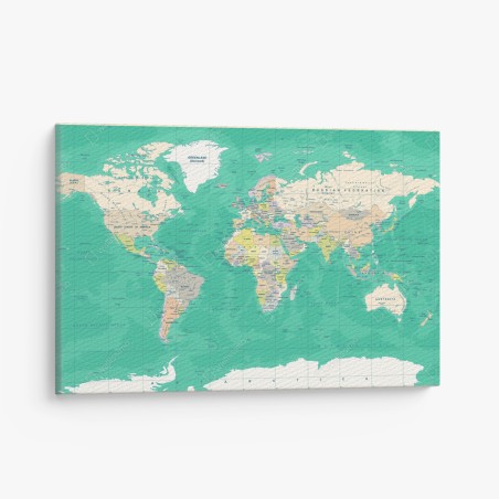 Canvas print vintage world map • Wallissimo®