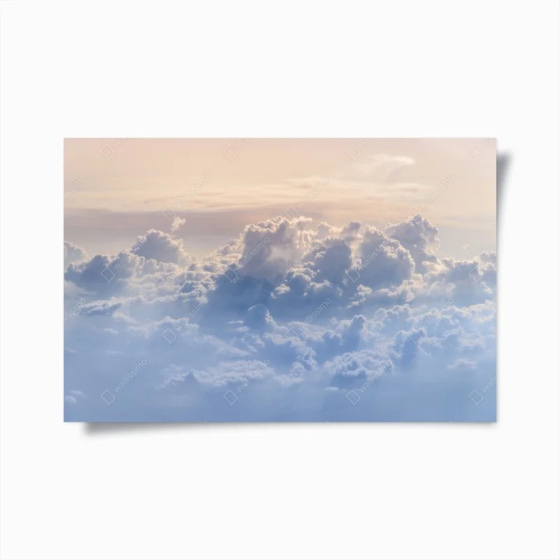 Poster gentle clouds above blue sky
