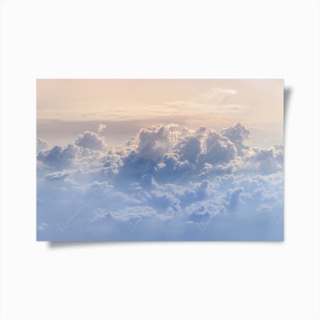 Poster gentle clouds above blue sky • Wallissimo®
