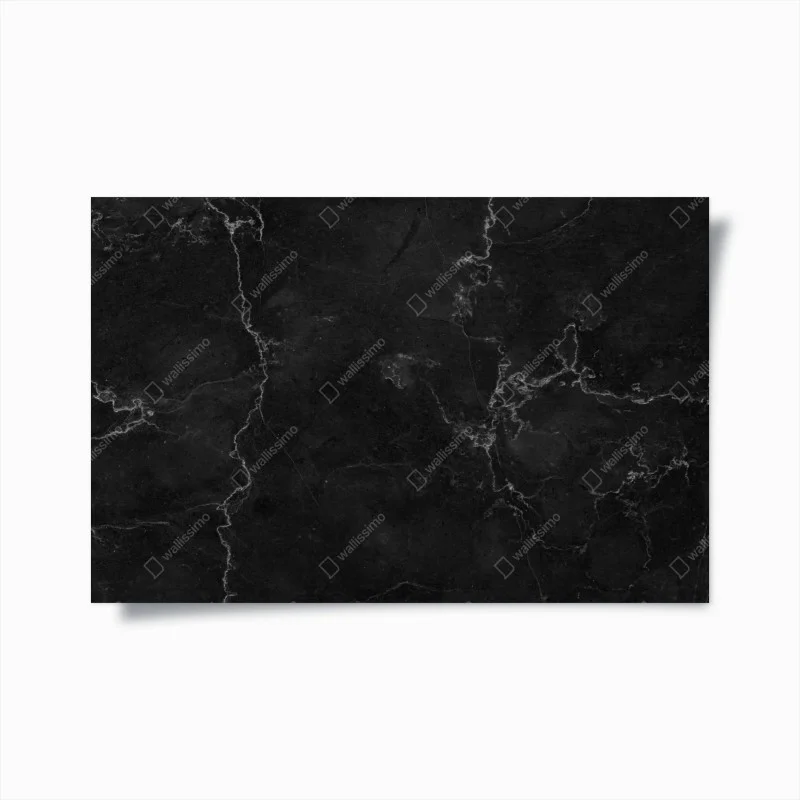 Poster black marble veined pattern