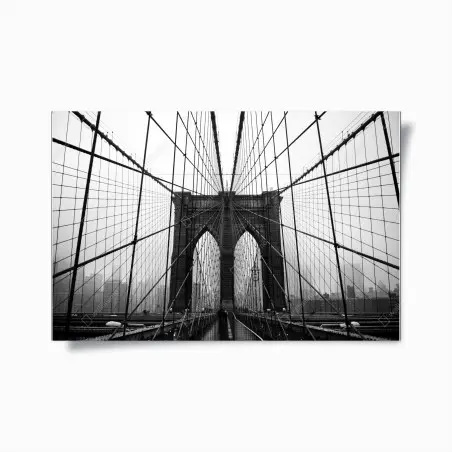Poster Brooklyn Bridge geometric perspective • Wallissimo®