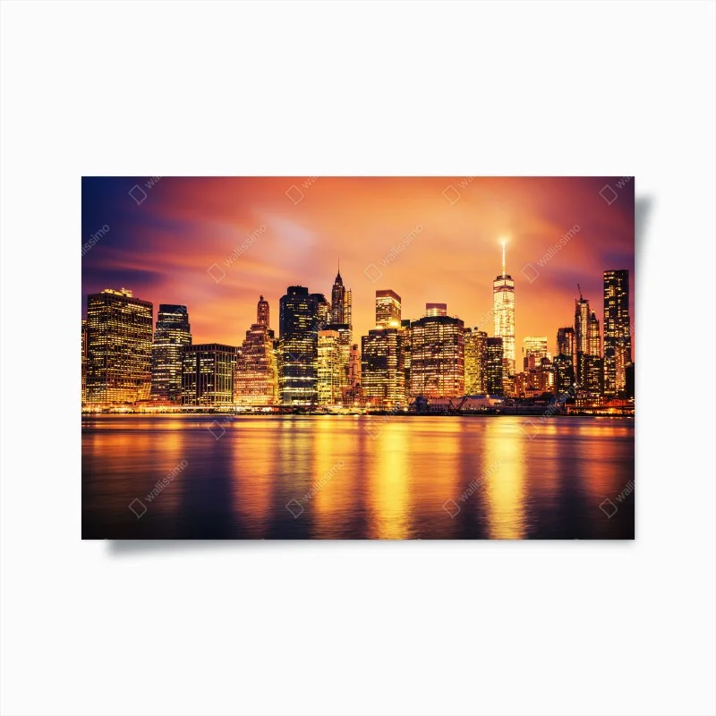 Poster New York skyline at sunset