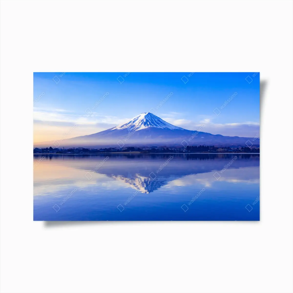 Poster Mount Fuji morning reflection over calm lake • Wallissimo® Poster Mount Fuji morning reflection over calm lake • Wallissimo®