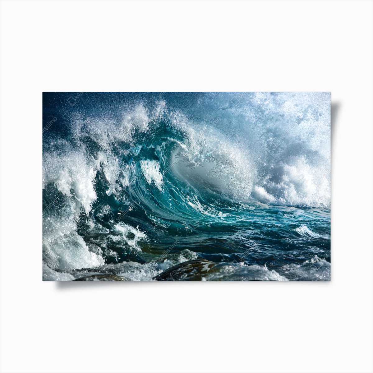 Poster turquoise ocean wave in motion • Wallissimo® Poster turquoise ocean wave in motion • Wallissimo®