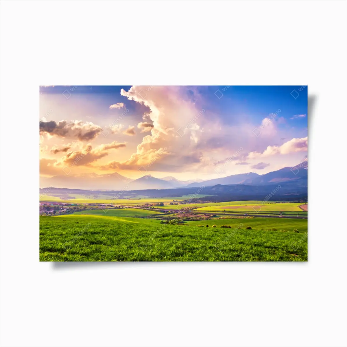 Poster spring mountain valley panorama, Tatras Slovakia • Wallissimo® Poster spring mountain valley panorama, Tatras Slovakia • Wallissimo®