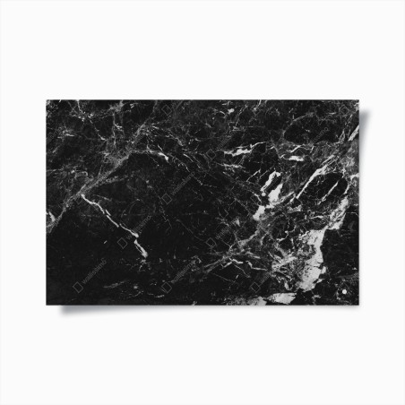 Poster black marble texture with white veins • Wallissimo®