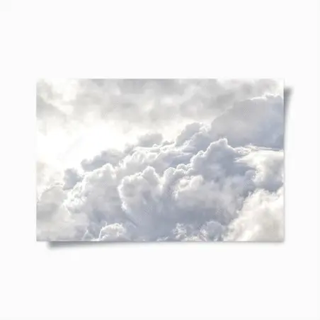 Poster ethereal white cloudscape • Wallissimo®