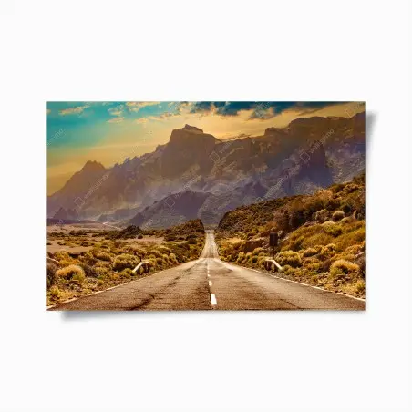 Poster road to the mountains in Tenerife • Wallissimo®