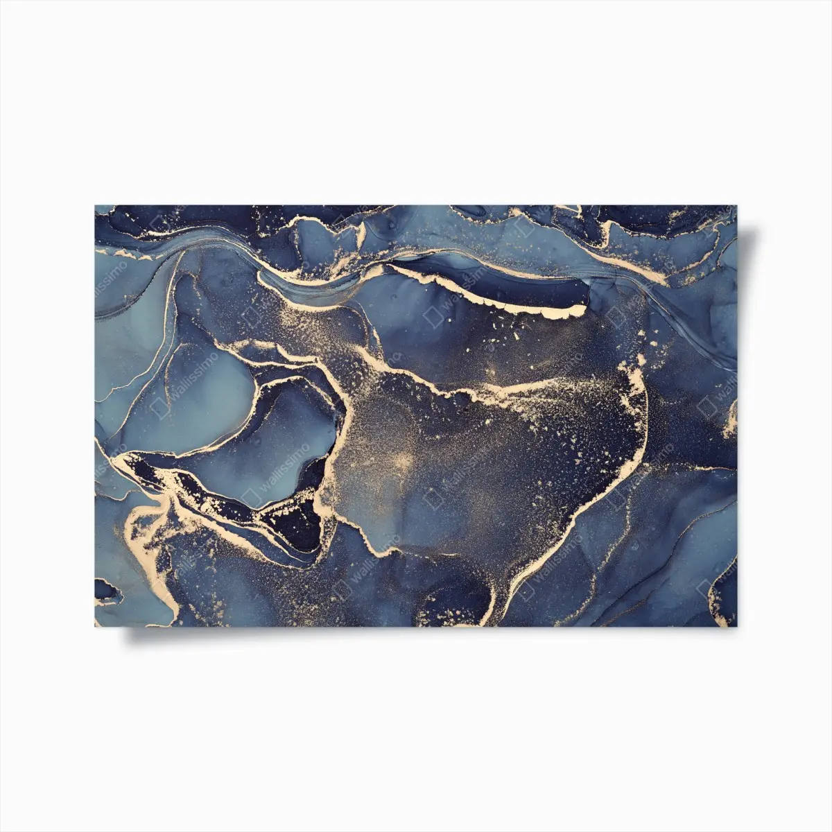 Poster dreamy navy and gold fluid art • Wallissimo® Poster dreamy navy and gold fluid art • Wallissimo®