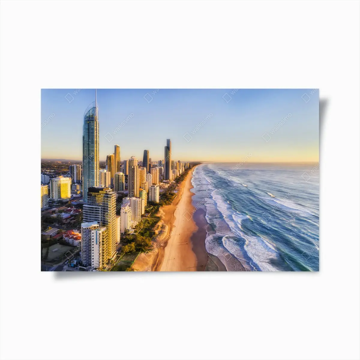 Poster sunrise over Surfers Paradise skyline • Wallissimo® Poster sunrise over Surfers Paradise skyline • Wallissimo®