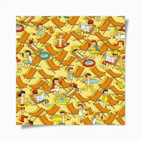 Poster sunny beach day pattern • Wallissimo®