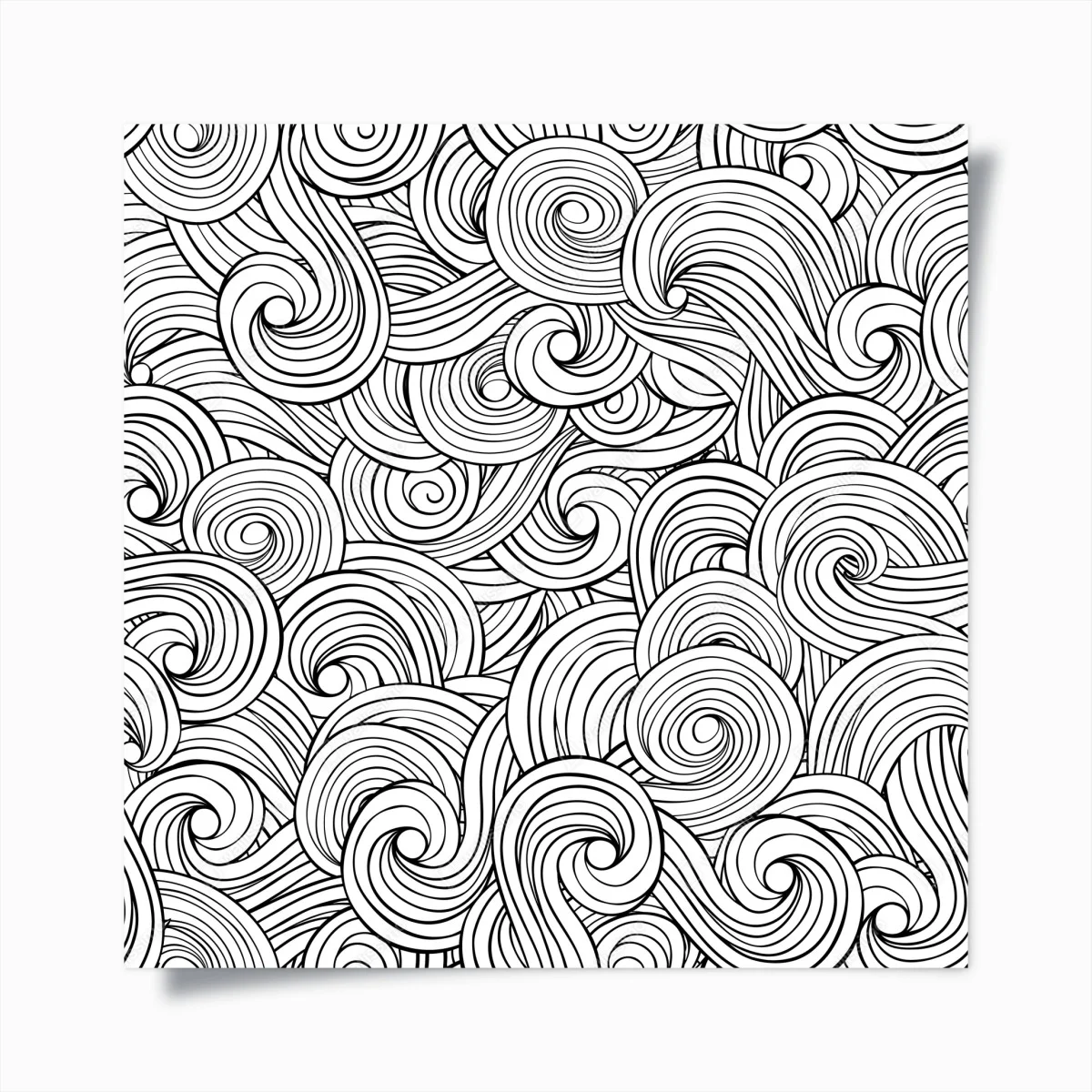 Poster black and white swirl pattern ⁕ Wallissimo® Poster black and white swirl pattern ⁕ Wallissimo®