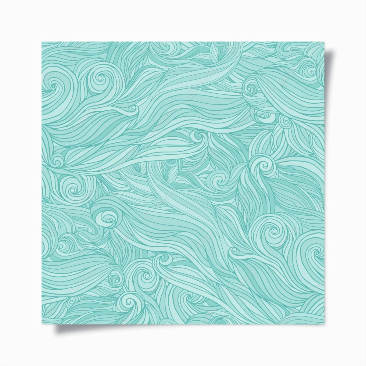 Poster turquoise wave pattern wall art ⁕ Wallissimo® Poster turquoise wave pattern wall art ⁕ Wallissimo®