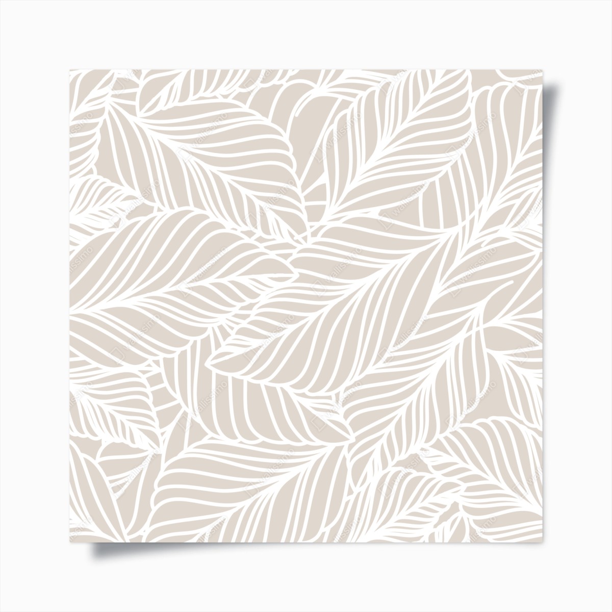 Poster neutral botanical leaf pattern • Wallissimo® Poster neutral botanical leaf pattern • Wallissimo®