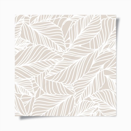 Poster neutral botanical leaf pattern • Wallissimo®