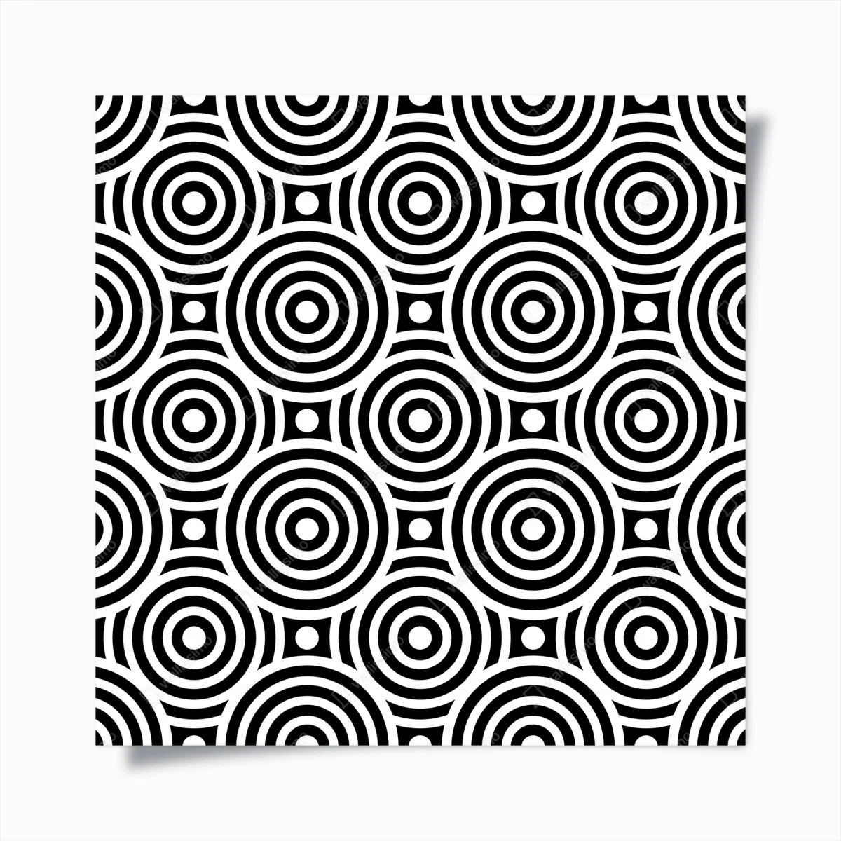 Poster black and white concentric circle pattern ⁕ Wallissimo® Poster black and white concentric circle pattern ⁕ Wallissimo®