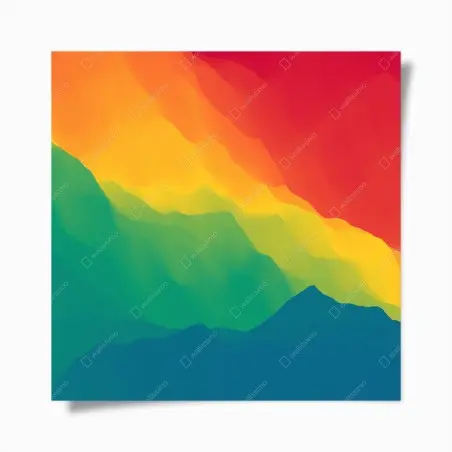 Poster vibrant layered mountain gradient • Wallissimo®