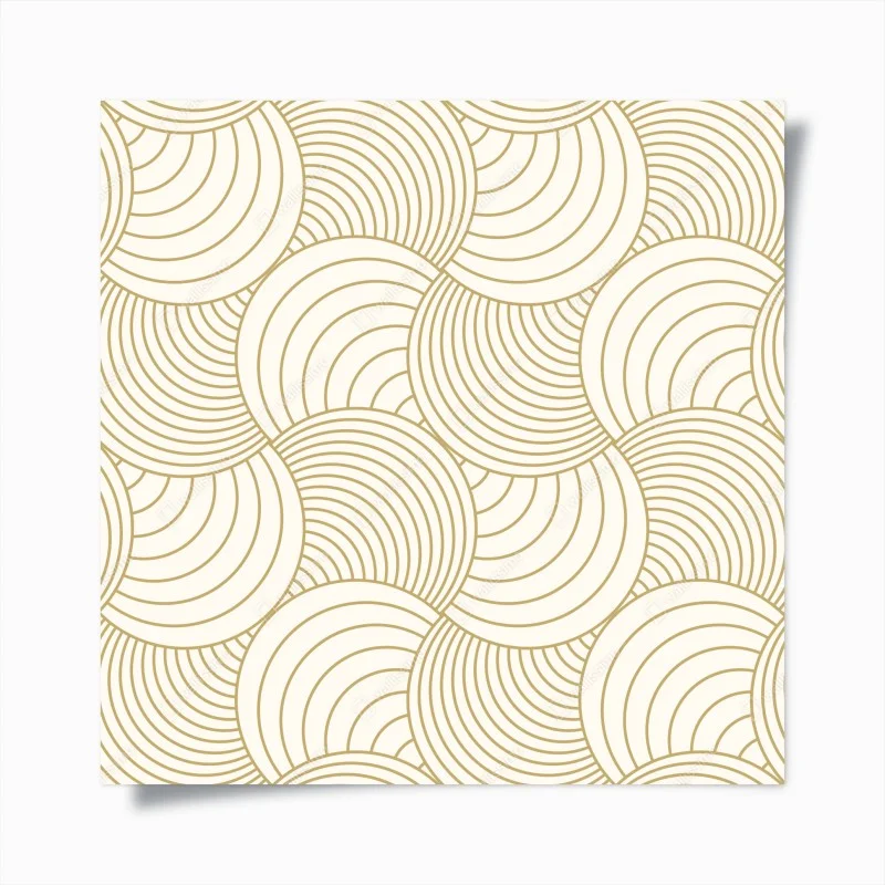 Poster gold art deco circle pattern
