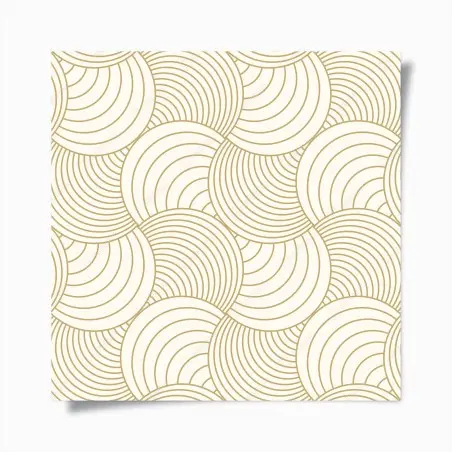Poster gold art deco circle pattern • Wallissimo®