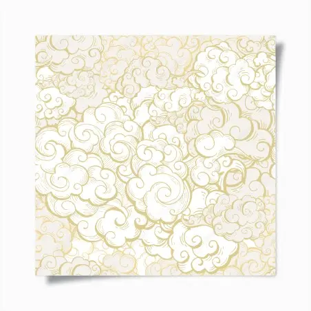 Poster ornamental golden cloud pattern • Wallissimo®