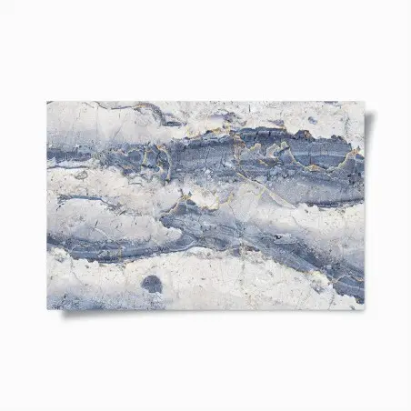 Poster blue marble texture with gold veins • Wallissimo®