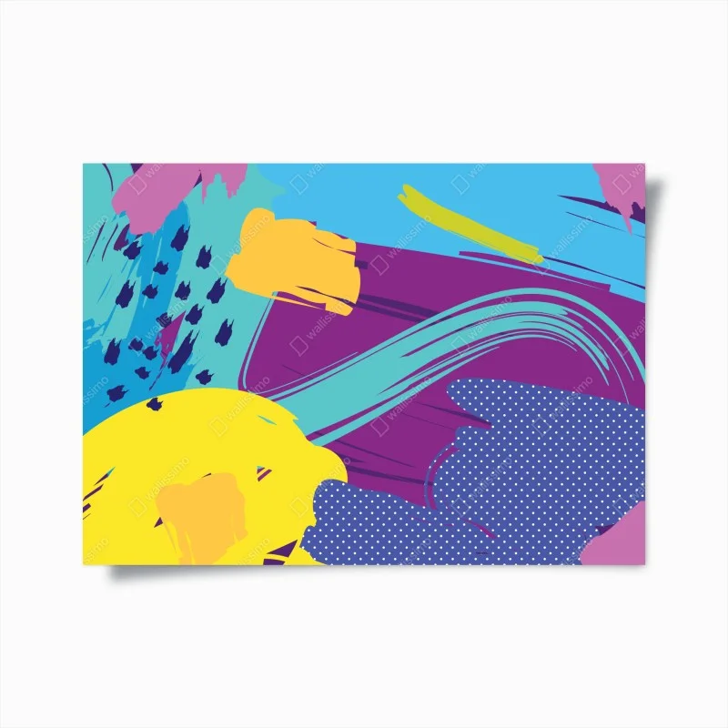 Poster vibrant abstract pop-art composition