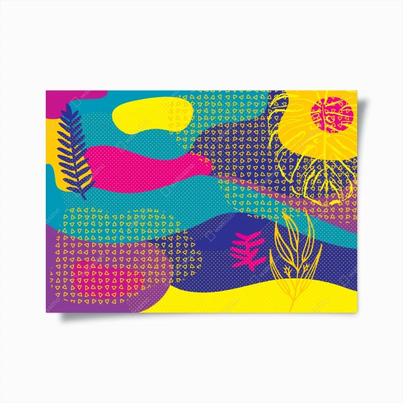 Poster vibrant abstract tropical pattern
