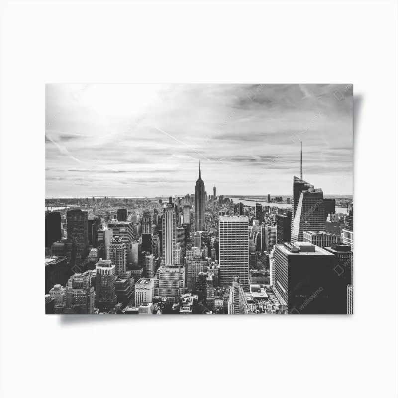 Poster New York skyline in grayscale