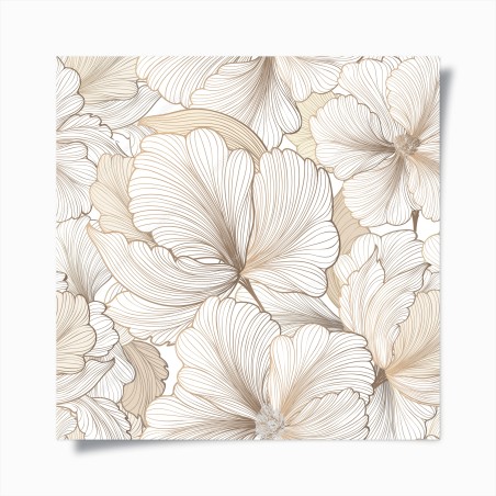 Poster delicate beige floral illustration • Wallissimo®