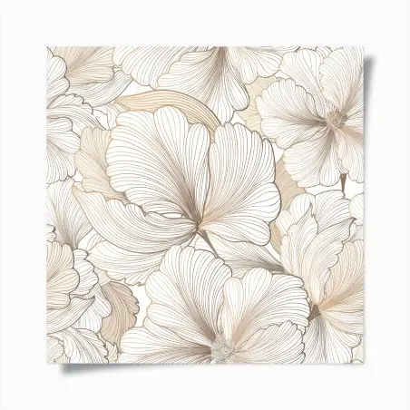 Poster delicate beige floral illustration • Wallissimo®
