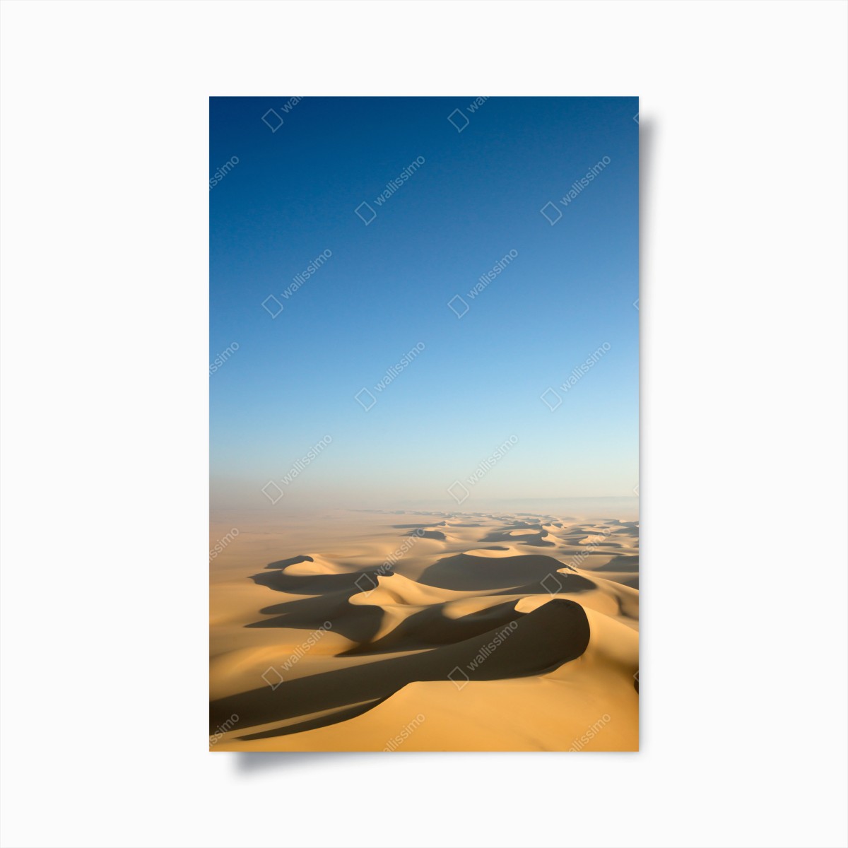 Poster endless desert dunes under blue sky • Wallissimo® Poster endless desert dunes under blue sky • Wallissimo®