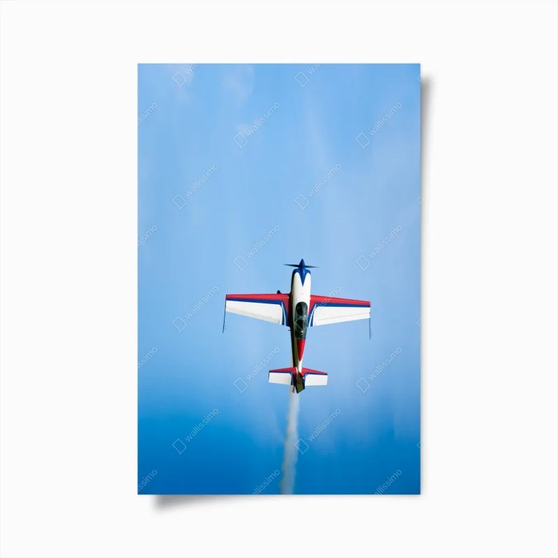 Poster aerobatic plane in vertical climb
