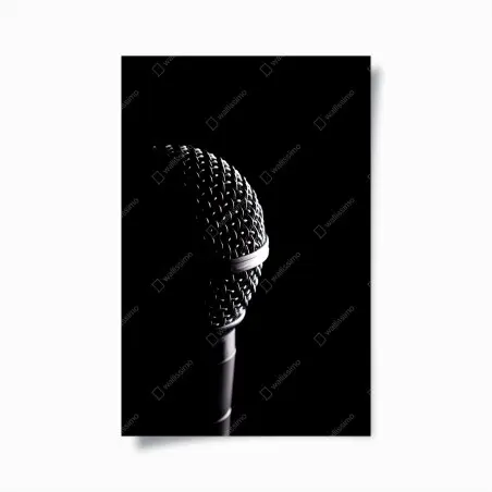 Poster dramatic microphone close-up • Wallissimo®