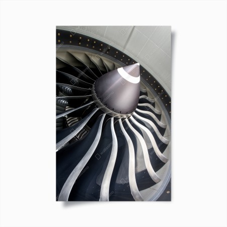 Poster jet engine turbine close-up • Wallissimo®