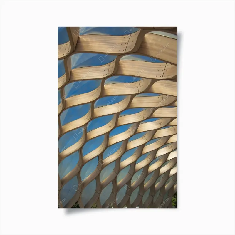Poster wooden lattice canopy in Chicago