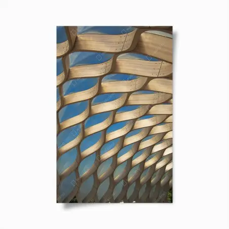 Poster wooden lattice canopy in Chicago • Wallissimo®