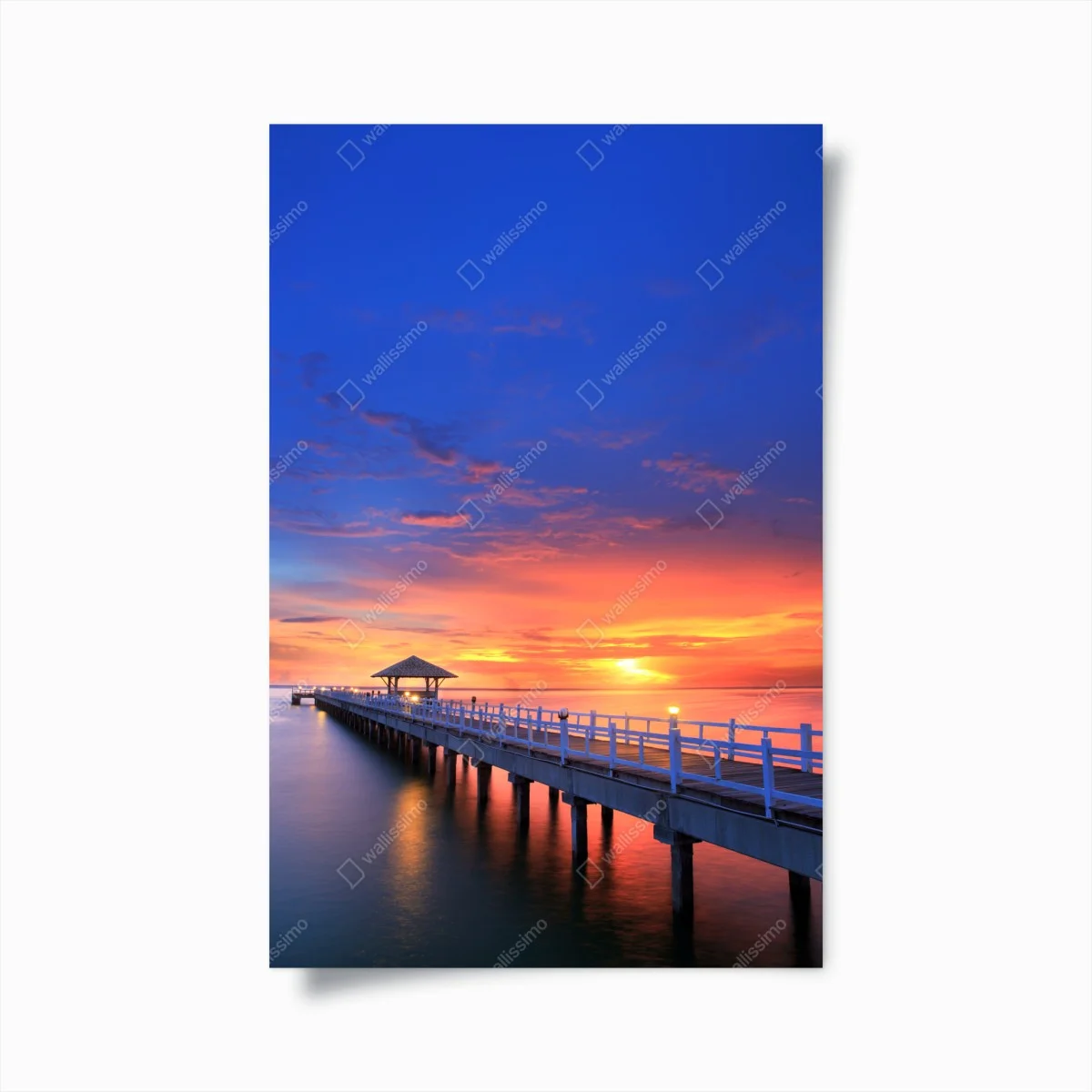 Poster sunset pier at the island beach • Wallissimo® Poster sunset pier at the island beach • Wallissimo®