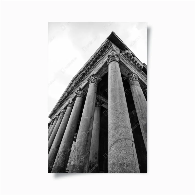 Poster majestic columns of the Pantheon, Rome